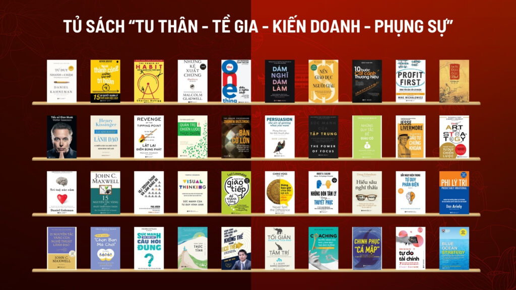 Tủ sách “Tu thân – Tề gia – Kiến doanh – Phụng sự”